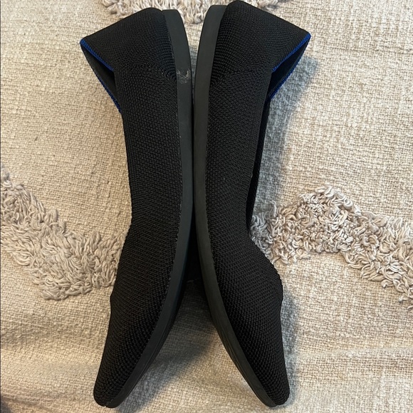 Rothy's Black Flats with Blue Trim - Picture 4 of 6